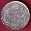 British India 1909 Edward Vii king & Emperor One Rupee Silver coin  :- VA481