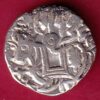 Hindushahia, kabul n gandhara silver drachma horseman n bull :- VA507