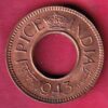 British india king george vi 1943 one pice beautiful copper coin-S3975