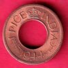 British india king george vi 1944 Lahor Mint one pice copper coin  - S4707