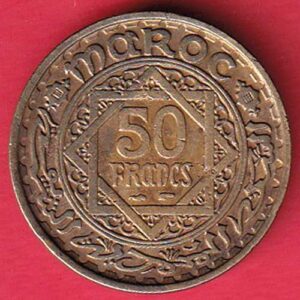 World Coin : Morocco 50 francs, 1371 :- SA1490