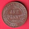 COMMONWEALTH OF AUSTRALIA 1933 GEORGEVS ONE PENNY COPPER COIN - S5658