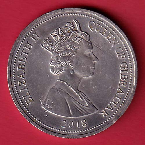 ww1- land one crown elizabeth ii queen of gibraltar 2018  – AA258