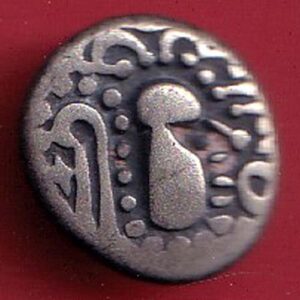 ANCIENT INDIA GADHAYA DYNASTY KING PORTRAIT COIN -  s6091