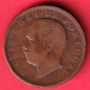 Portugal 20 Réis – Luíz I 1884 copper coin –s6171