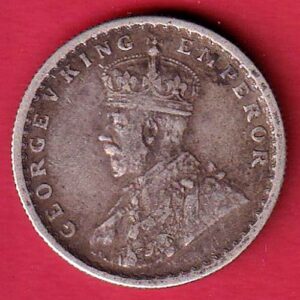 BRITISH INDIA 1913 GEORGE V HALF RUPEE BEAUTIFUL SILVER COIN – s6182