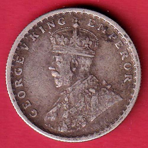 BRITISH INDIA 1913 GEORGE V HALF RUPEE BEAUTIFUL SILVER COIN – s6182