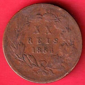 Portugal 20 Réis – Luíz I 1884 coin  – s6211