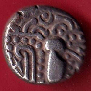 ANCIENT INDIA GADHAYA DYNASTY KING PORTRAIT COIN–SA2320