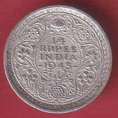 British India 1945 Bombay Mint George Vi One Rupee  –VA3636
