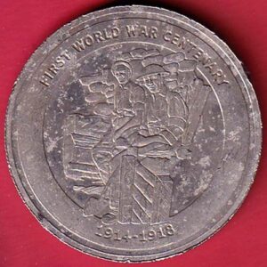 First world war centenary 1914-1918 british army silver coin– va3683