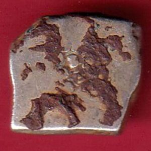 ANCIENT INDIA MAURYAN PERIOD ANIMAL STANDING MAGADH DYNASTY SILVER PUNCHMARK –VA3562