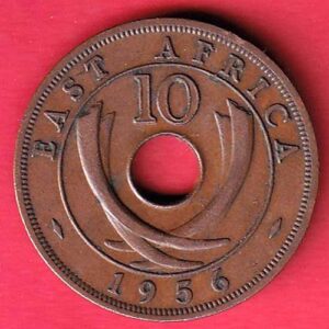 east africa Queen Elizabeth second 10 cent 1956 – s6284