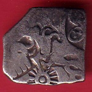 ANCIENT INDIA MAURYAN PERIOD ANIMAL STANDING MAGADH DYNASTY SILVER PUNCHMARK – s6286