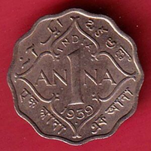british india 1939 george vi king emperor 1 anna coin – s6287