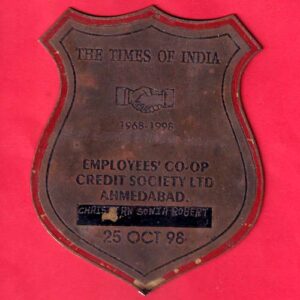Batch : The times of india 1968 - 1998 Employees co op. credit society ltd Ahmedabad 25 oct 98  – s6316