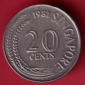 World coin : Singapore 20 cents – S6512