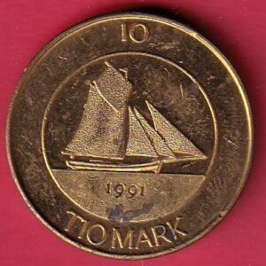 Finland 10 Markkaa Aland 1991 tio deler tio mark  – S6545