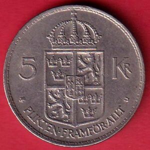 Sweden 5 Kronor – Gustaf VI Adolf 1972– va3968