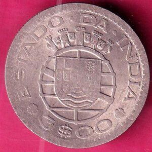 PORTUGUESE INDIA GOA 3 ESCUDO 1959 COIN – va4126