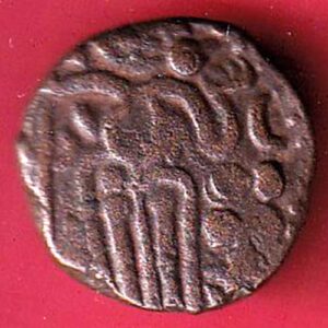 ANCIENT INDIA RAJA RAJ CHOLA CHOLA DYNASTY OCTOPUS MAN COIN– SA3165