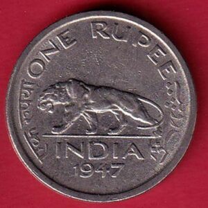 British India 1947 george vi One rupee coin – S6690
