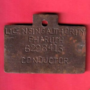 Batch : Licensing Authority bharuch 6298415 conductor– S6725