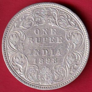 BRITISH INDIA VICTORIA EMPRESS 1898 ONE RUPEE BEAUTIFUL SILVER COIN– SA3176