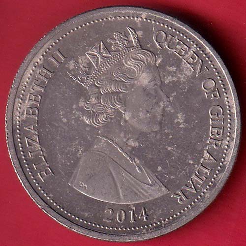 elizabeth ii queen of the united kingome one crown , / queen of gibraltar 2014 - SA3415