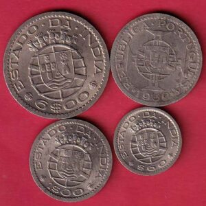 SET OF 4 COINS  PORTUGUESE INDIA 1959  DIFFERENT  ESCUDOS – S6871