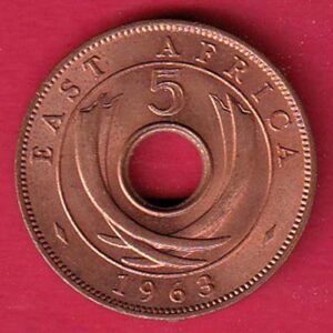 east africa 1963 five cents coin– S6874