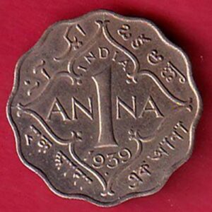 british india 1939 one anna george vi coin– S6879