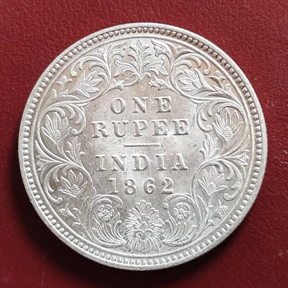 1862 one rupee AA1255