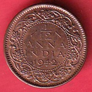 british indiA 1942 GEORGE V 1/12 ANNA COPPER COIN-S6877
