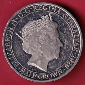 The Right Ti Live In PeaceElizabeth ii d.g. Regina Gibraltar 2021 ” Half Crown- S7094
