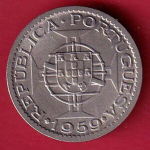 PORTUGUESE INDIA GOA 1 ESCUDO 1959 COIN- SA3527