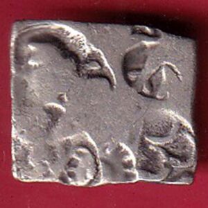ANCIENT INDIA MAURYAN PERIOD ANIMAL STANDING MAGADH DYNASTY SILVER PUNCHMARK -  s6931