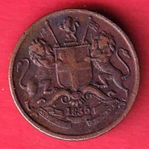 EAST INDIA COMPANY 1835 1/12 anna COPPER COIN– s7025