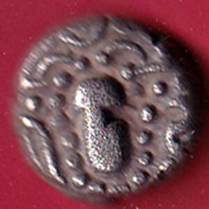 ANCIENT INDIA GADHAYA DYNASTY KING PORTRAIT COIN– s7035