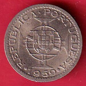 Portuguese india 60 CENTAVOS 1959 coin  – SA3503