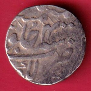 scarce mughals farrukhsiyar lucknow mint one rupee silver coin- SA3595