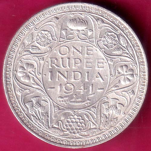 BRITISH INDIA 1941 BOMBAY MINT GEORGE VI ONE RUPEE BEAUTIFUL SILVER COIN – AA1444