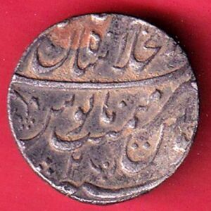 mughals ry 2 farrukhsiyar shahjahanabad mint one rupee silver coin- S7132