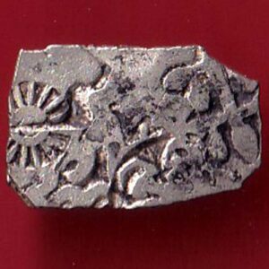 ANCIENT INDIA MAURYAN PERIOD ANIMAL STANDING MAGADH DYNASTY SILVER PUNCHMARK- S7224