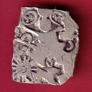 ANCIENT INDIA MAURYAN PERIOD ANIMAL STANDING MAGADH DYNASTY SILVER PUNCHMARK - S7237