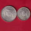 “UNC” PORTUGUES INDIA 2 COINS SET: ONE RUPIA N HALF RUPIA BEAUTIFUL SILVER COIN- S7272