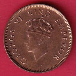 BRITISH INDIA 1939 ONE QURTER ANNA GEORGE VI COPPER COIN – SA3601