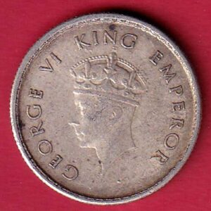 BRITISH INDIA 1938 bombay mint GEORGE VI HALF RUPEE SILVER COIN-SA3627
