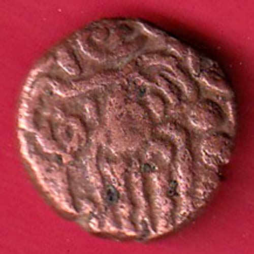 ANCIENT INDIA RAJA RAJ CHOLA CHOLA DYNASTY OCTOPUS MAN COIN - SA3666