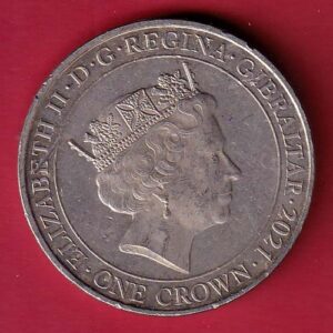 ELIZABETH II DEI-GRA REGINA. GIBRALTAR 2021 FIGHT THROUGH TO FINAL VICTORY HAIF CROWN– SA3667